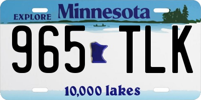 MN license plate 965TLK