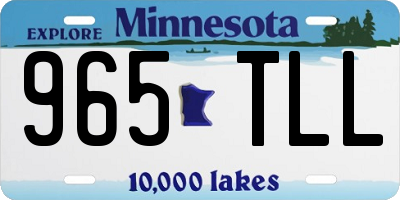 MN license plate 965TLL