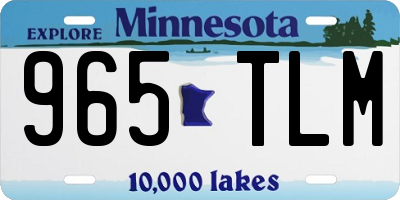 MN license plate 965TLM