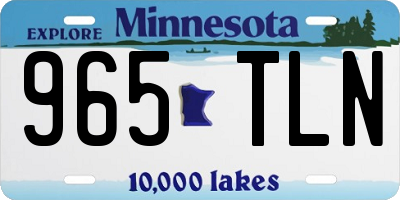 MN license plate 965TLN