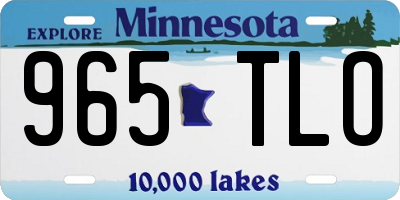 MN license plate 965TLO