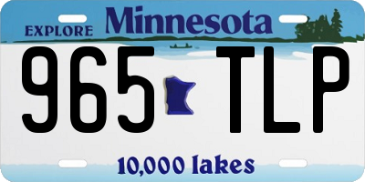 MN license plate 965TLP