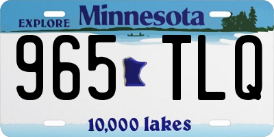 MN license plate 965TLQ