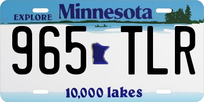 MN license plate 965TLR