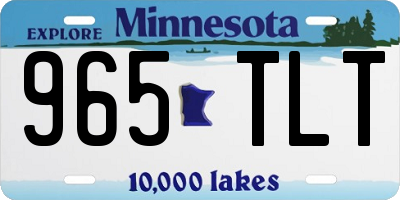 MN license plate 965TLT