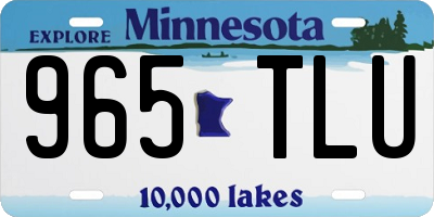 MN license plate 965TLU