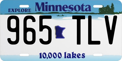 MN license plate 965TLV