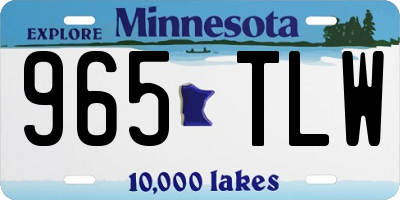 MN license plate 965TLW