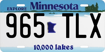 MN license plate 965TLX