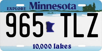 MN license plate 965TLZ