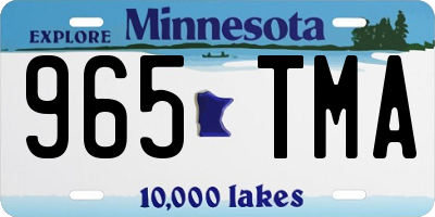 MN license plate 965TMA