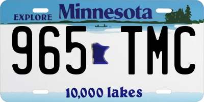 MN license plate 965TMC
