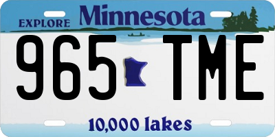 MN license plate 965TME