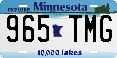 MN license plate 965TMG