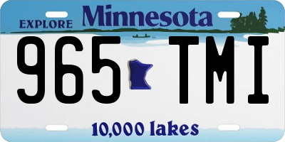 MN license plate 965TMI