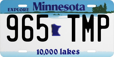 MN license plate 965TMP