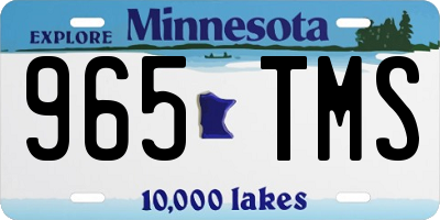 MN license plate 965TMS