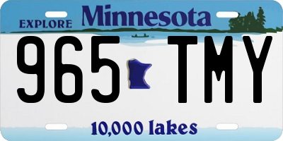 MN license plate 965TMY