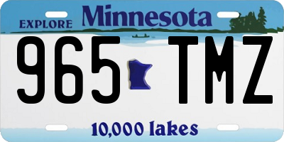 MN license plate 965TMZ