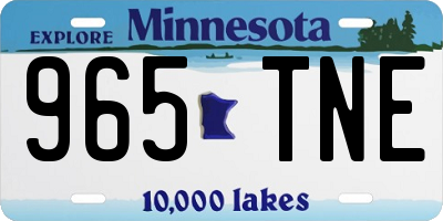 MN license plate 965TNE