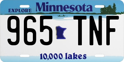 MN license plate 965TNF