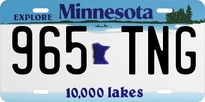 MN license plate 965TNG