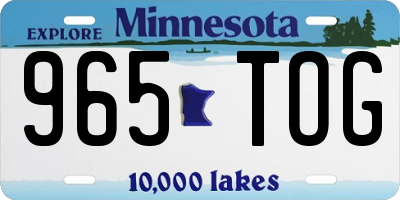 MN license plate 965TOG