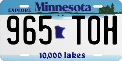 MN license plate 965TOH