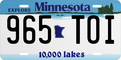 MN license plate 965TOI