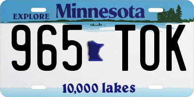 MN license plate 965TOK