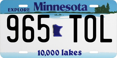 MN license plate 965TOL