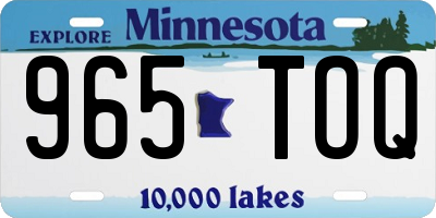 MN license plate 965TOQ