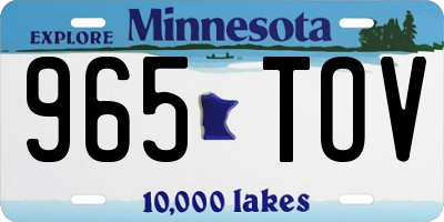 MN license plate 965TOV