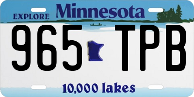 MN license plate 965TPB