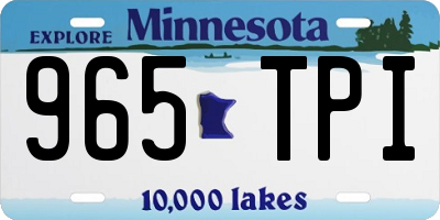 MN license plate 965TPI