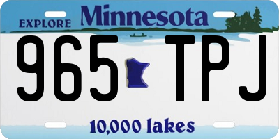 MN license plate 965TPJ