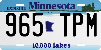 MN license plate 965TPM