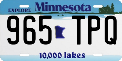 MN license plate 965TPQ