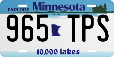 MN license plate 965TPS