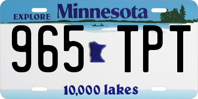 MN license plate 965TPT