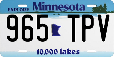 MN license plate 965TPV
