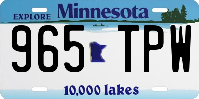 MN license plate 965TPW