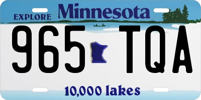 MN license plate 965TQA