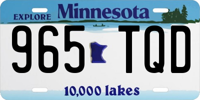 MN license plate 965TQD