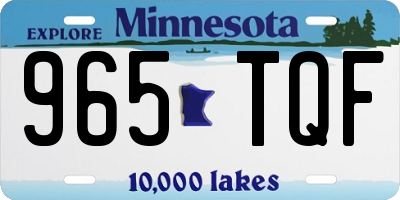 MN license plate 965TQF