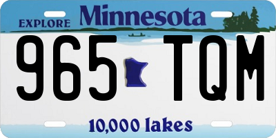 MN license plate 965TQM