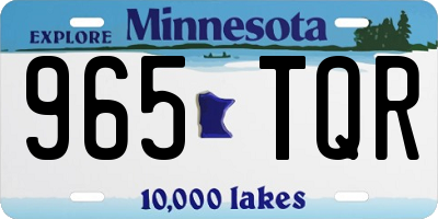 MN license plate 965TQR