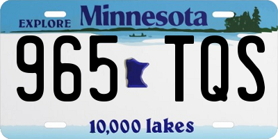 MN license plate 965TQS