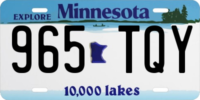 MN license plate 965TQY