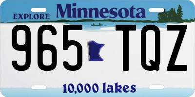 MN license plate 965TQZ